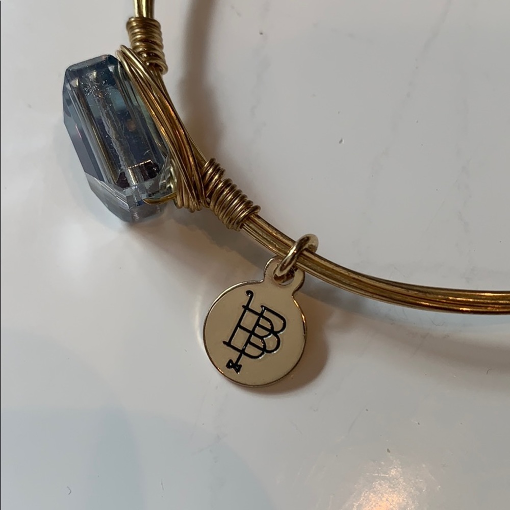 Gold and Blue Gem Bangle